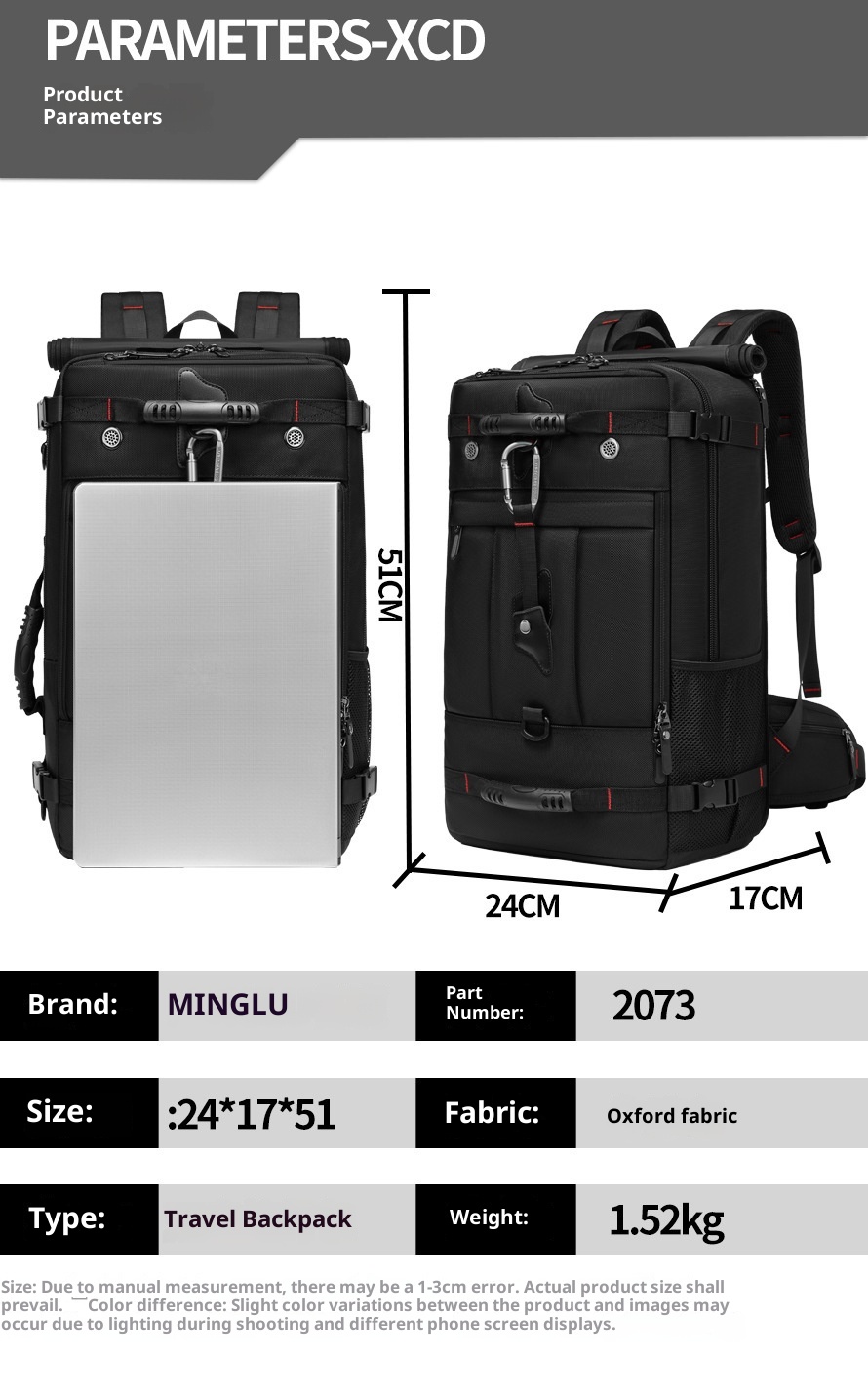 ActiveGo Hot Selling Foreign Trade Cross-Border Men's Travel Backpack Outdoor Sports Capacity Waterproof Extra Large Hiking Bag_voghion.com