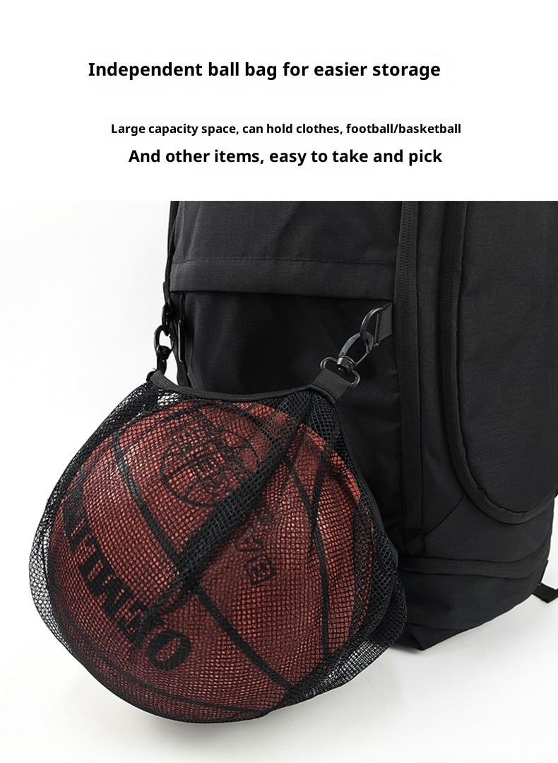 ActiveGo Large Capacity Travel Dry Wet Separation Outdoor Sports Fitness Men Basketball Backpack Football Bag Independent Shoe_voghion.com