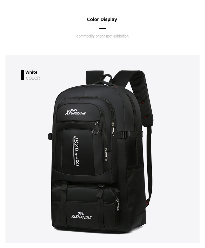 Zaino da escursionismo ActiveGo, extra large, per alpinismo, casual, da viaggio, per esterni, con doppia tracolla_voghion.com