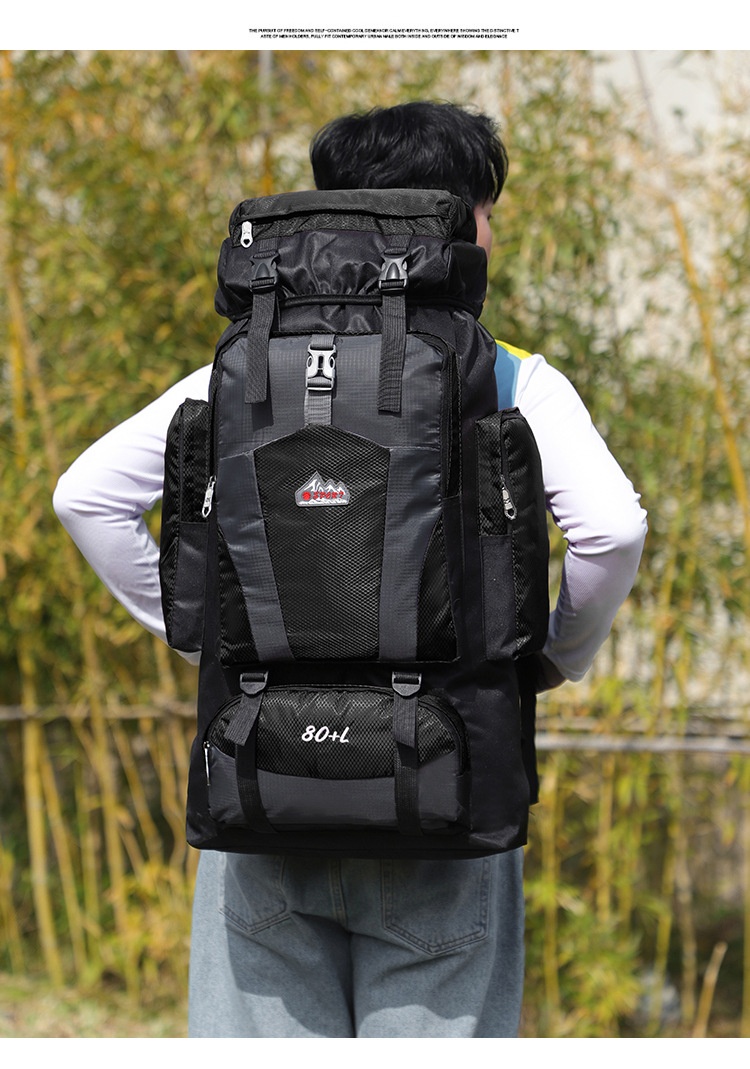 ActiveGo Nuovo zaino da 80 litri per escursioni all'aperto, grande capacità, per uomini e donne, per trekking, sport, tempo libero, viaggi_voghion.com