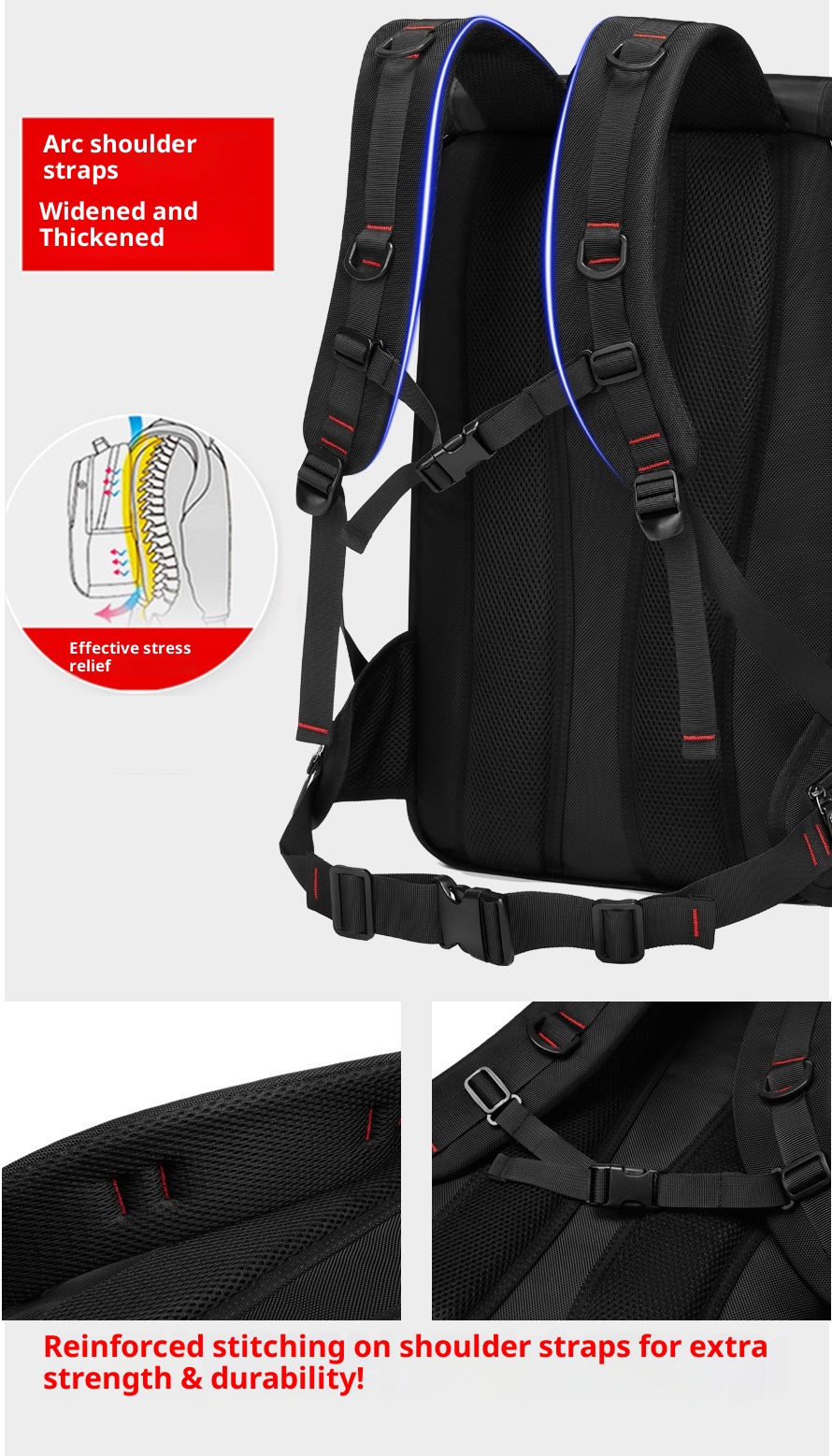 ActiveGo Hot Selling Foreign Trade Cross-Border Men's Travel Backpack Outdoor Sports Capacity Waterproof Extra Large Hiking Bag_voghion.com