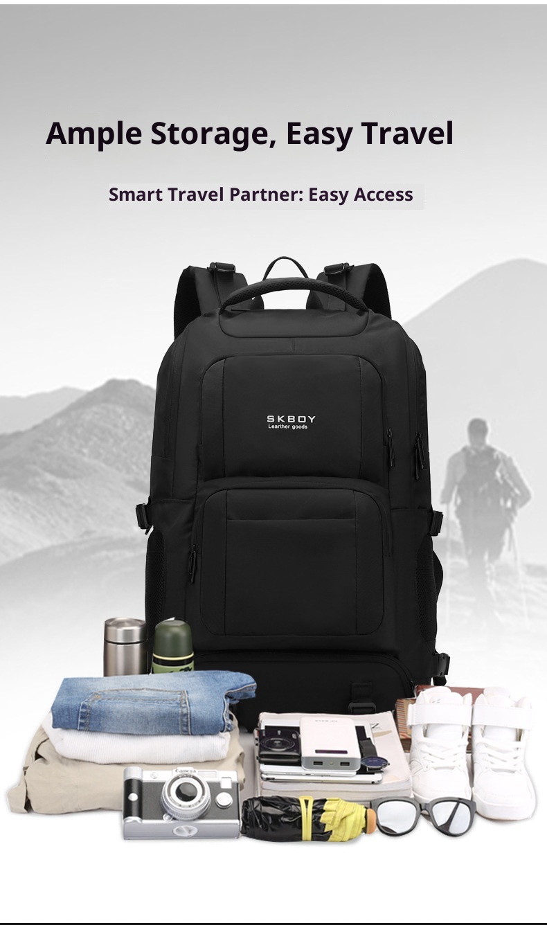 Zaino da viaggio per computer da uomo ActiveGo, borsa da viaggio per alpinismo e attività all'aperto, grande capacità_voghion.com