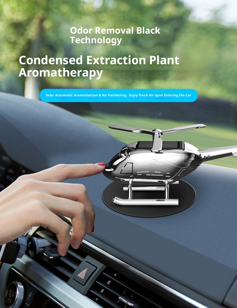 Kreativer, drehbarer Hubschrauber-Lufterfrischer aus Aluminiumlegierung für das Armaturenbrett – ein echter Hingucker für den Autoinnenraum._voghion.com