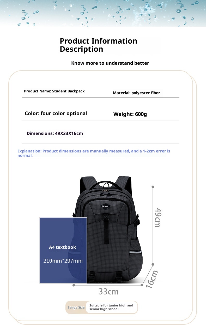 ActiveGo Sesame Baby New Multifunctional Large Capacity Unisex Backpack Casual Sports Style Outdoor Luggage Hiking Bag_voghion.com