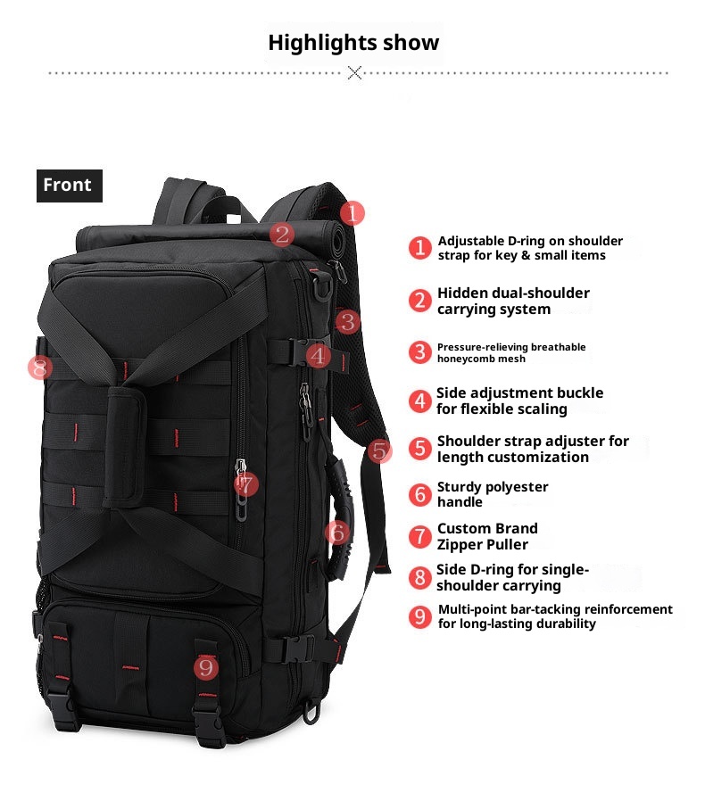 Zaino leggero da alpinismo e escursionismo, multifunzionale, per uomo e donna, per attività all'aperto, casual, di grande capacità, per scarpe_voghion.com