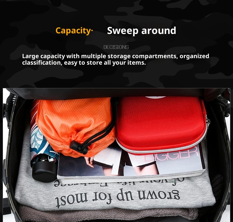 ActiveGo Men Outdoor Tactical Backpack Mountaineering Large Capacity Sports Camouflage School Camping Luggage Bag Air Cushion_voghion.com