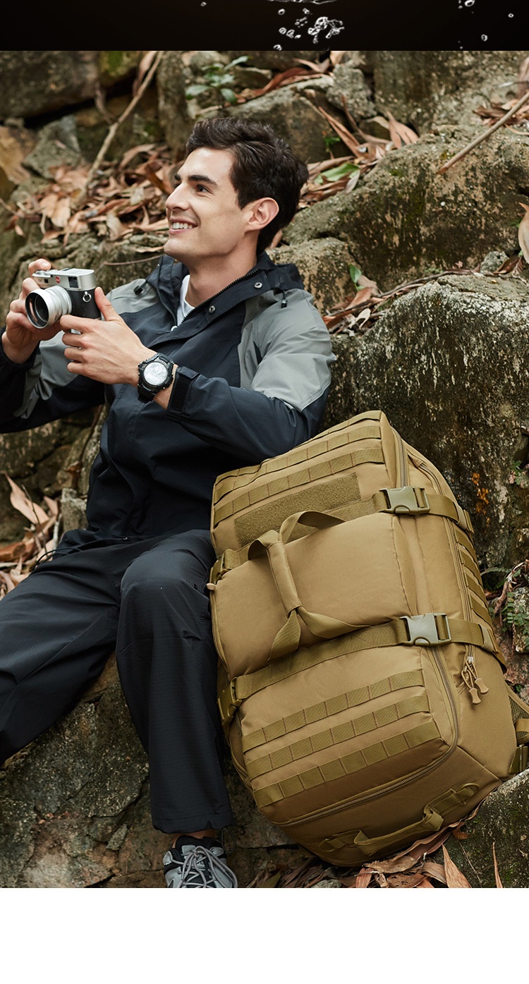 ActiveGo Outdoor 60L Dual-use Travel Handbag Multifunctional Large Capacity Luggage Bag Hiking Backpack_voghion.com