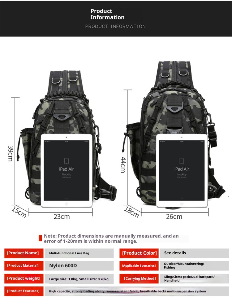 ActiveGo Lure Large Capacity Tactical Backpack For Men Multifunctional Outdoor Travel Hiking Cycling Camouflage Single And Double_voghion.com