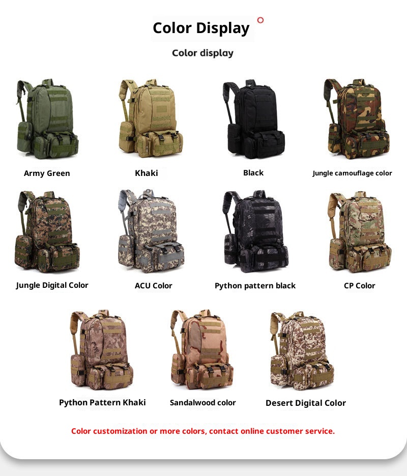 Sac ActiveGo grande capacité pour sports de plein air, cyclisme, randonnée, voyage, alpinisme, multifonctionnel, camouflage tactique_voghion.com