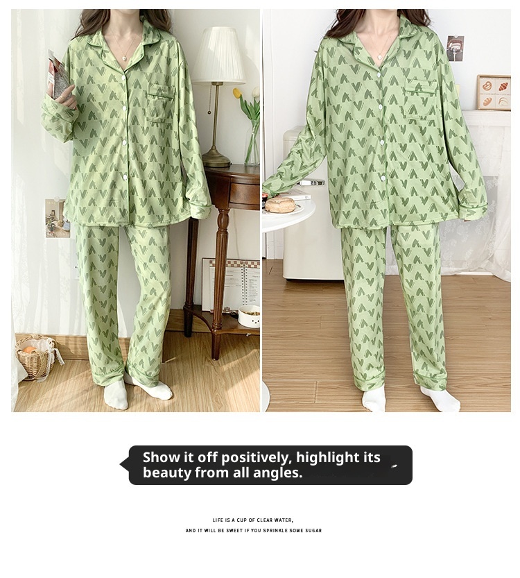 ChicShe Cross-Border Women's Pajamas Spring Long Sleeve 2024 New Autumn And Winter Plus Size Thin Loose Cardigan Loungewear_voghion.com