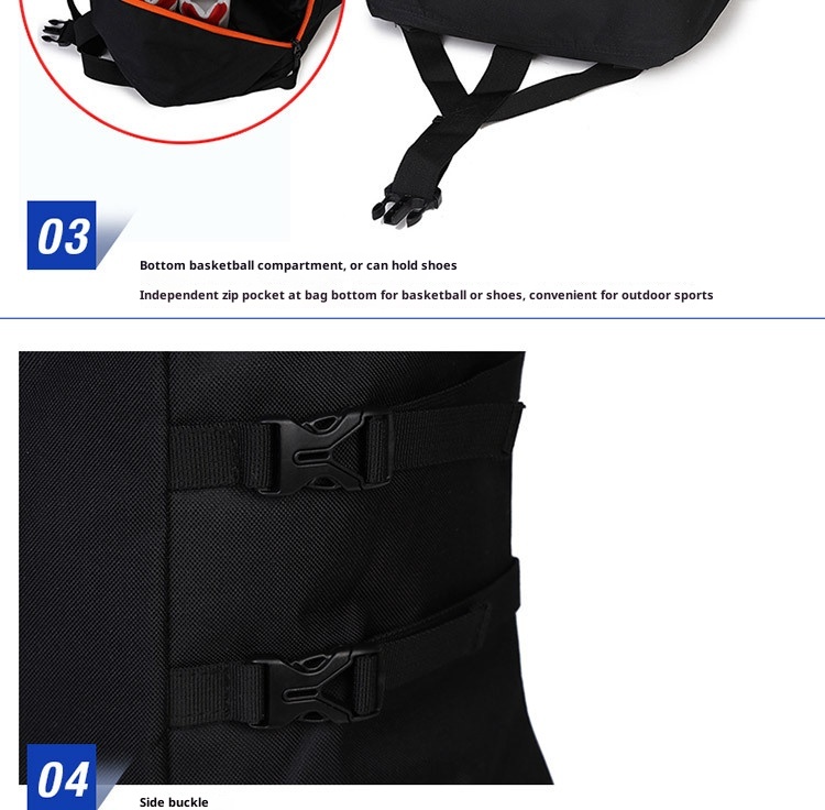 ActiveGo Basketball Men's School Training Multi-Functional Sports Backpack Capacity Extra Large Fitness Hiking Bag Customizable_voghion.com