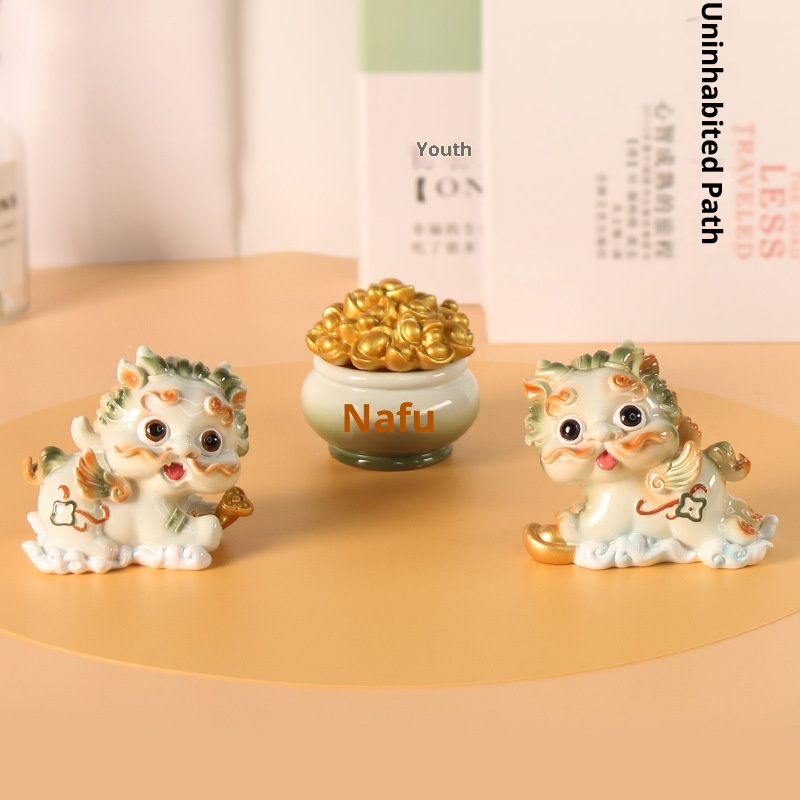 Simpatico cartone animato Pixiu Figurina Creativo Decorazione per la casa Resina Auto Ornamento Negozio Vendita calda All'ingrosso_voghion.com