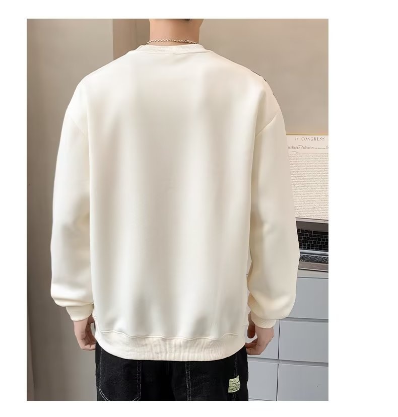 boy Boy Crew Neck Sweatshirt Spring Autumn Fleece Thickened Men's Top 2023 New T-Shirt Long Sleeve Early Winter Jacket_voghion.com