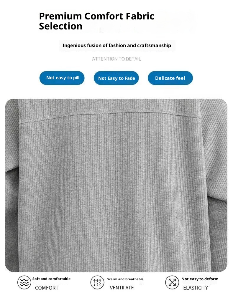 boy Boy Boy Half-Zip Stand Collar Sweatshirt Men, Spring, Autumn, Winter, American Retro Style, Fleece-Lined, Thickened, Solid_voghion.com