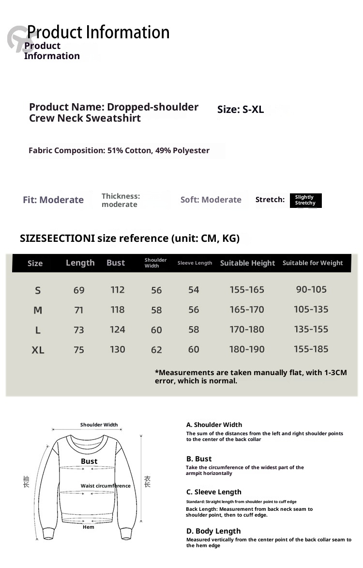 Ragazzo Ragazzo Nuovo Autunno Inverno AG330g Terry Girocollo Tinta Unita Felpa Uomo Stampato Trendy Marca Personalità Largo Americano_voghion.com