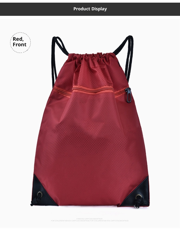 ActiveGo New Simple Pocket Backpack For Men And Women, Casual Travel Backpack, Lare Capacity Drawstrin Gym Sports Basketball_voghion.com