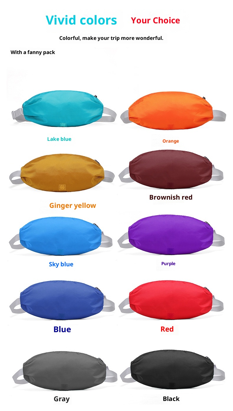 ActiveGo Backpack Handheld Women's Hiking Outdoor Sports Travel Cycling Large Capacity Foldable Waist Bag Lightweight Waterproof_voghion.com