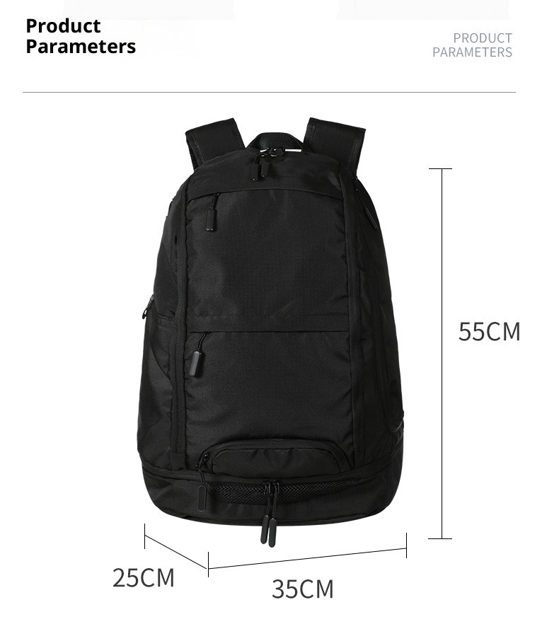 ActiveGo Large Capacity Travel Dry Wet Separation Outdoor Sports Fitness Men Basketball Backpack Football Bag Independent Shoe_voghion.com