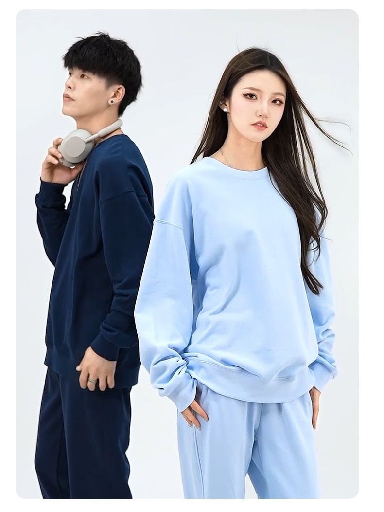 boy Boy Autumn 350g Pure Cotton Thick Men's American Style Trendy Brand Sweatshirt Custom Workwear Embroidery One Piece_voghion.com