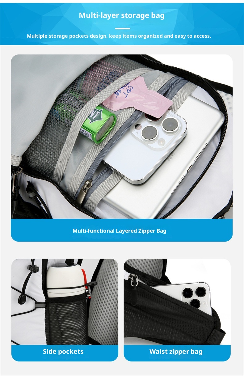 ActiveGo Azera Atmungsaktiver Sportrucksack mit großem Fassungsvermögen, geeignet für Bergsteigen, Offroad-Radfahren, Cross-Border-Marathon und als Trinkrucksack_voghion.com