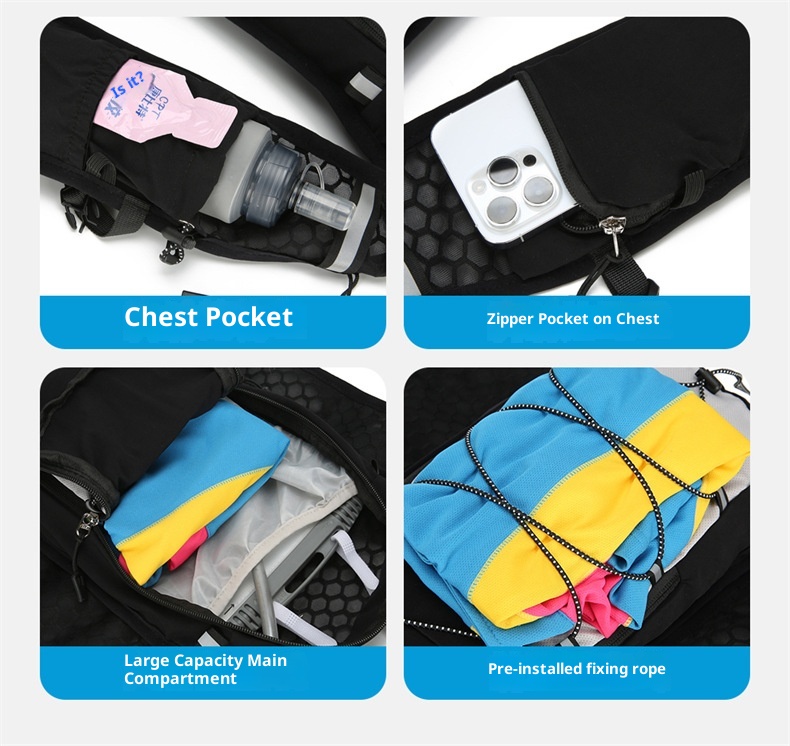 ActiveGo Azera Large Capacity Hiking Water-Resistant Off-Road Backpack Cross-Border Multi-Functional Cycling Marathon Hydration_voghion.com