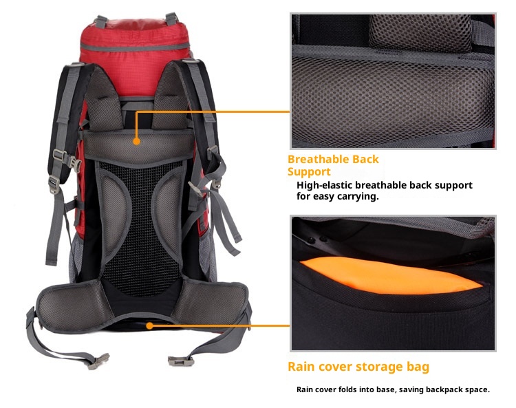 ActiveGo New Professional Mountaineering 80L Outdoor Backpack Double Shoulder Bag For Men, Large Capacity Travel Rucksack, One_voghion.com