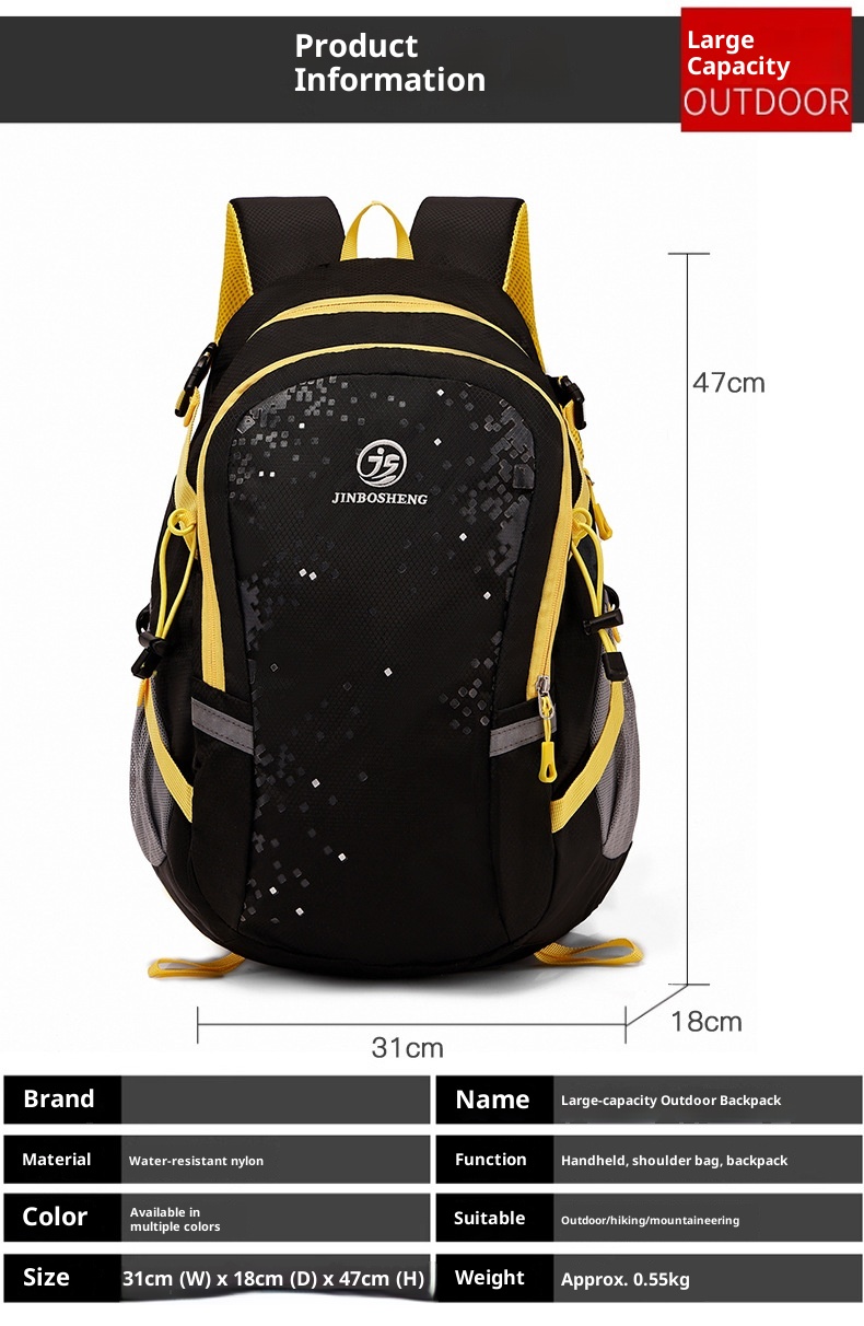 ActiveGo Cross-border Large Capacity Men Outdoor Hiking Mountaineering Bag Sports Leisure Travel Backpack For Women Breathable_voghion.com