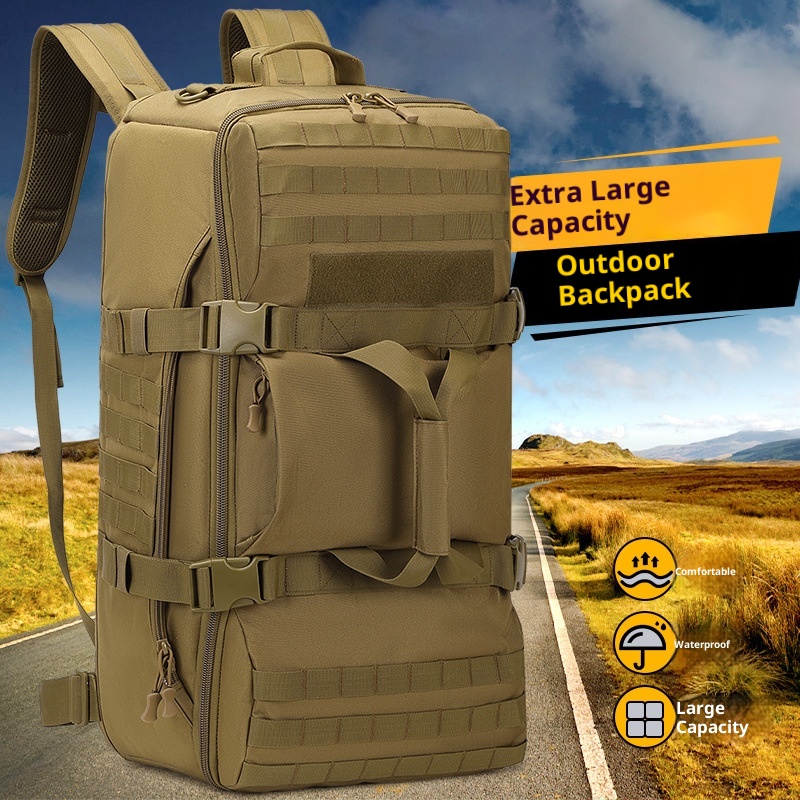 ActiveGo Outdoor 60L Dual-use Travel Handbag Multifunctional Large Capacity Luggage Bag Hiking Backpack_voghion.com