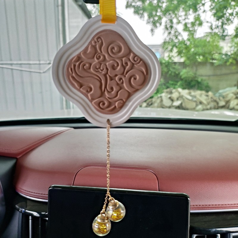 Car Rearview Mirror Hanin Frarance Piece Decor Wardrobe Diffuser Stone Two-tone Pendant Swan Air Vent Ornament_voghion.com