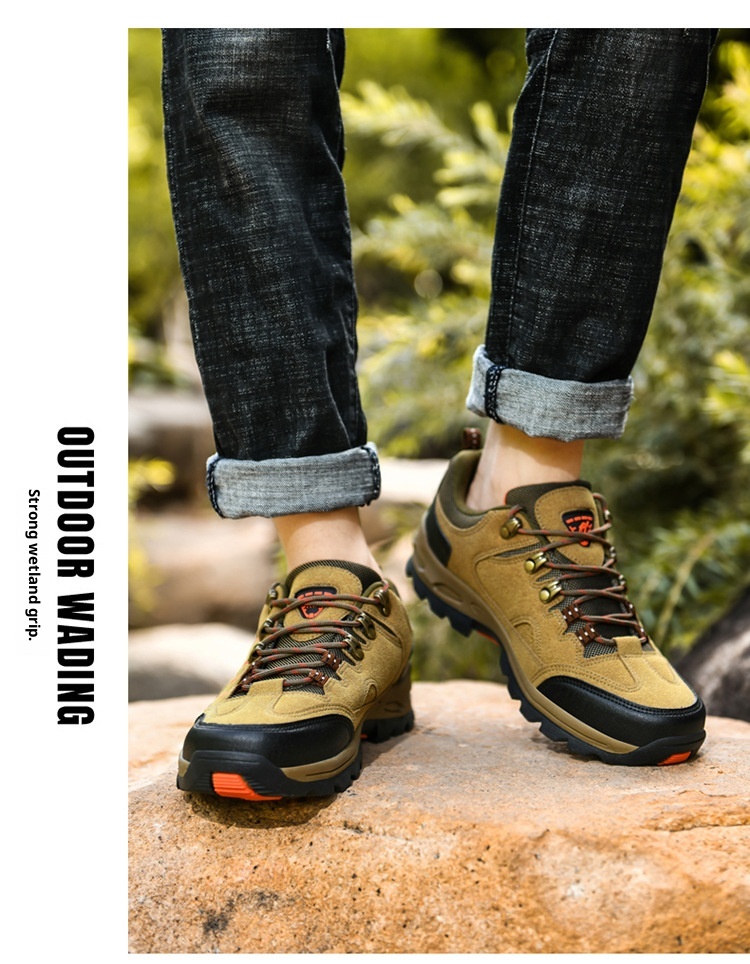 ActiveGo Cross-Border Plus Size Couple Autumn Winter Men's Fashion Outdoor Hik Low-Top Lace-Up Casual Trekk Shoes_voghion.com