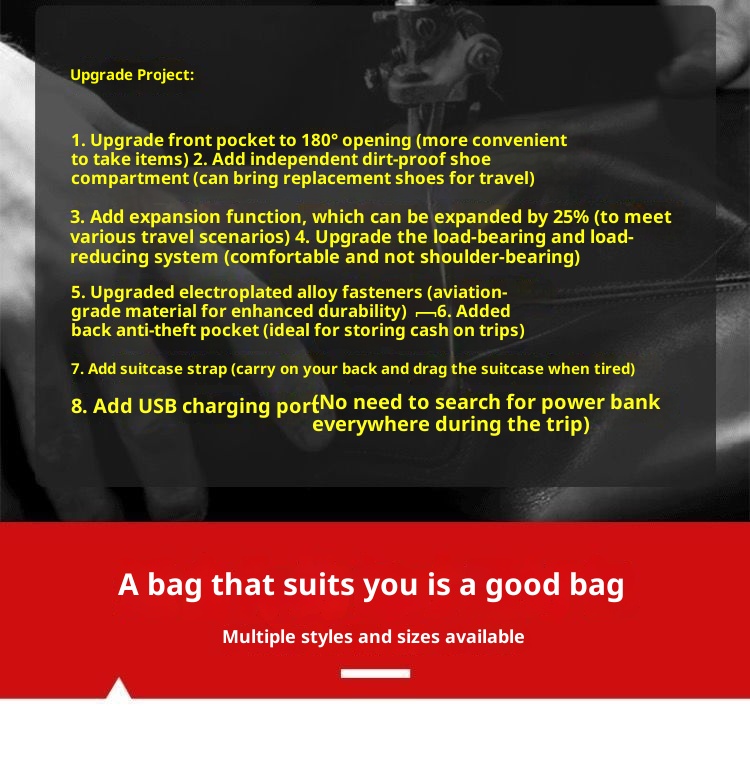 Zaino da viaggio per uomo ActiveGo, grande capacità, impermeabile, per escursioni, viaggi d'affari, casual_voghion.com