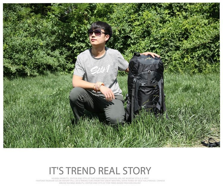 Sac à dos ActiveGo Outdoor Mountaineering pour hommes et femmes, grande capacité, léger et imperméable, idéal pour la randonnée et les voyages._voghion.com