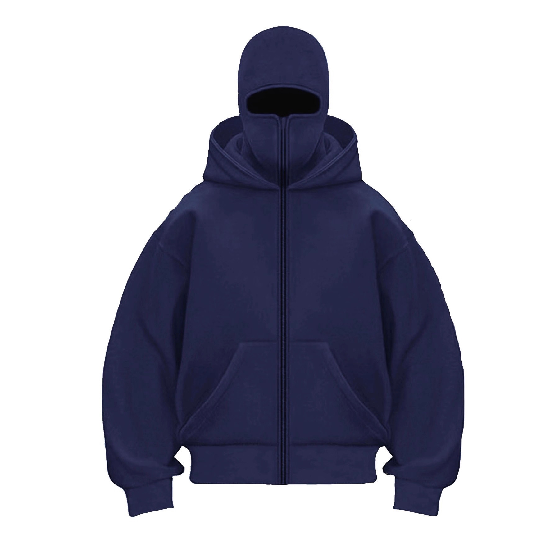 boy Boy Cross-Border European American Style Plain Ins New Zipper Hooded Sweatshirt Jacket For Men And Women Double Hood Autumn_voghion.com
