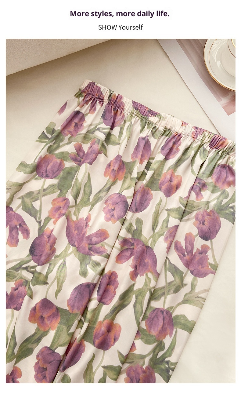 Pigiama ChicShe Tulip da donna, dolce e di alta qualità, per la casa, 2024, nuovo set primavera e autunno a maniche lunghe, adatto per abbigliamento esterno_voghion.com