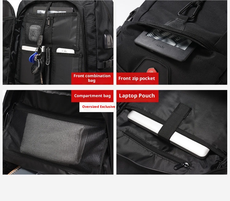 Zaino da viaggio per uomo ActiveGo, grande capacità, impermeabile, per escursioni, viaggi d'affari, casual_voghion.com