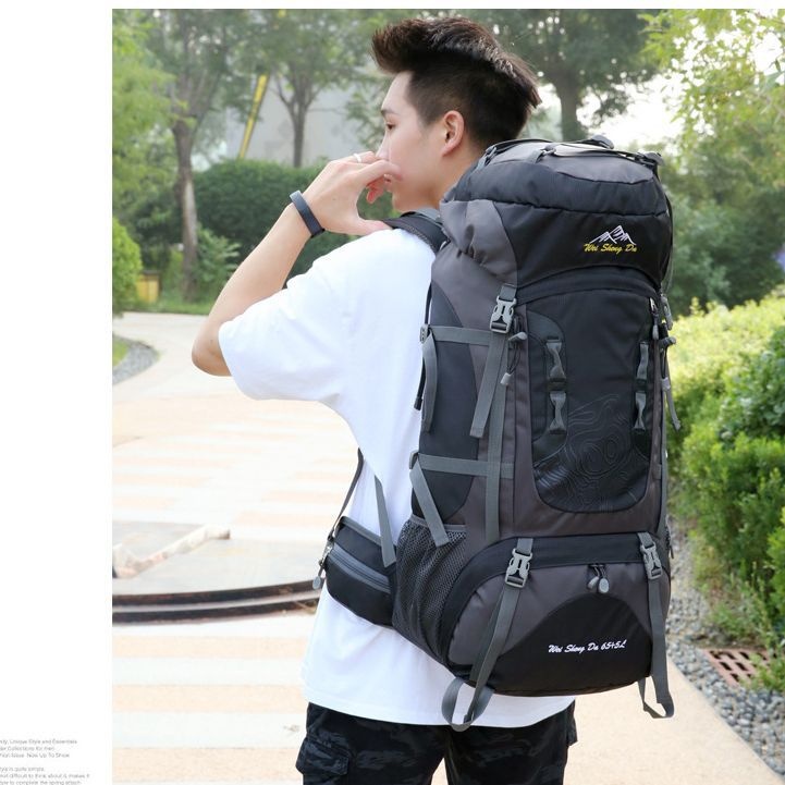 Zaino da viaggio per uomo ActiveGo, grande capacità, doppio spallaccio, impermeabile, per trekking, campeggio, escursioni, sport_voghion.com