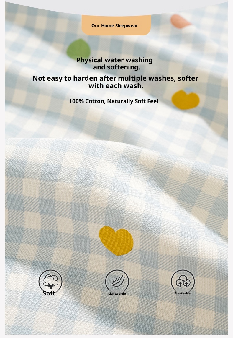 ChicShe Nuovo Pigiama in Cotone da Donna, Cardigan con Colletto Risvoltato Autunnale, Design Stampato Dolce e Carino, Adatto per Capispalla,_voghion.com