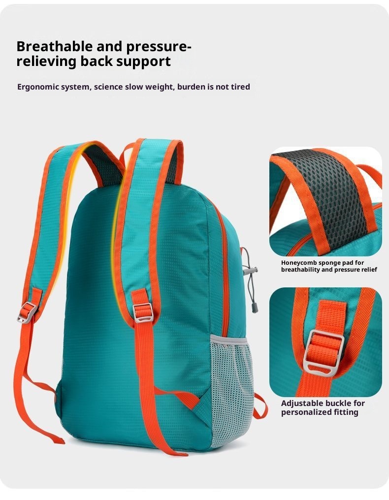 ActiveGo Sports Foldable New Travel Bag Ultra-Light Mountaineering Large Capacity Casual Backpack_voghion.com