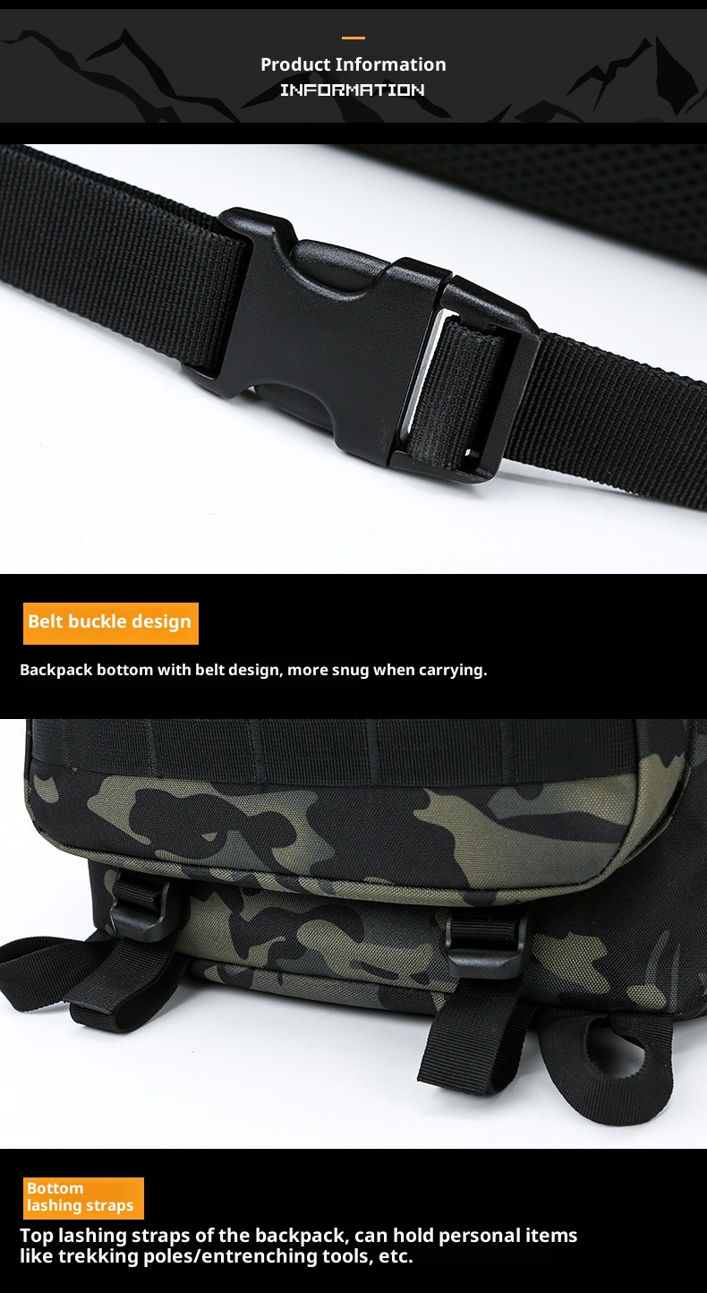 ActiveGo Men Outdoor Tactical Backpack Mountaineering Large Capacity Sports Camouflage School Camping Luggage Bag Air Cushion_voghion.com