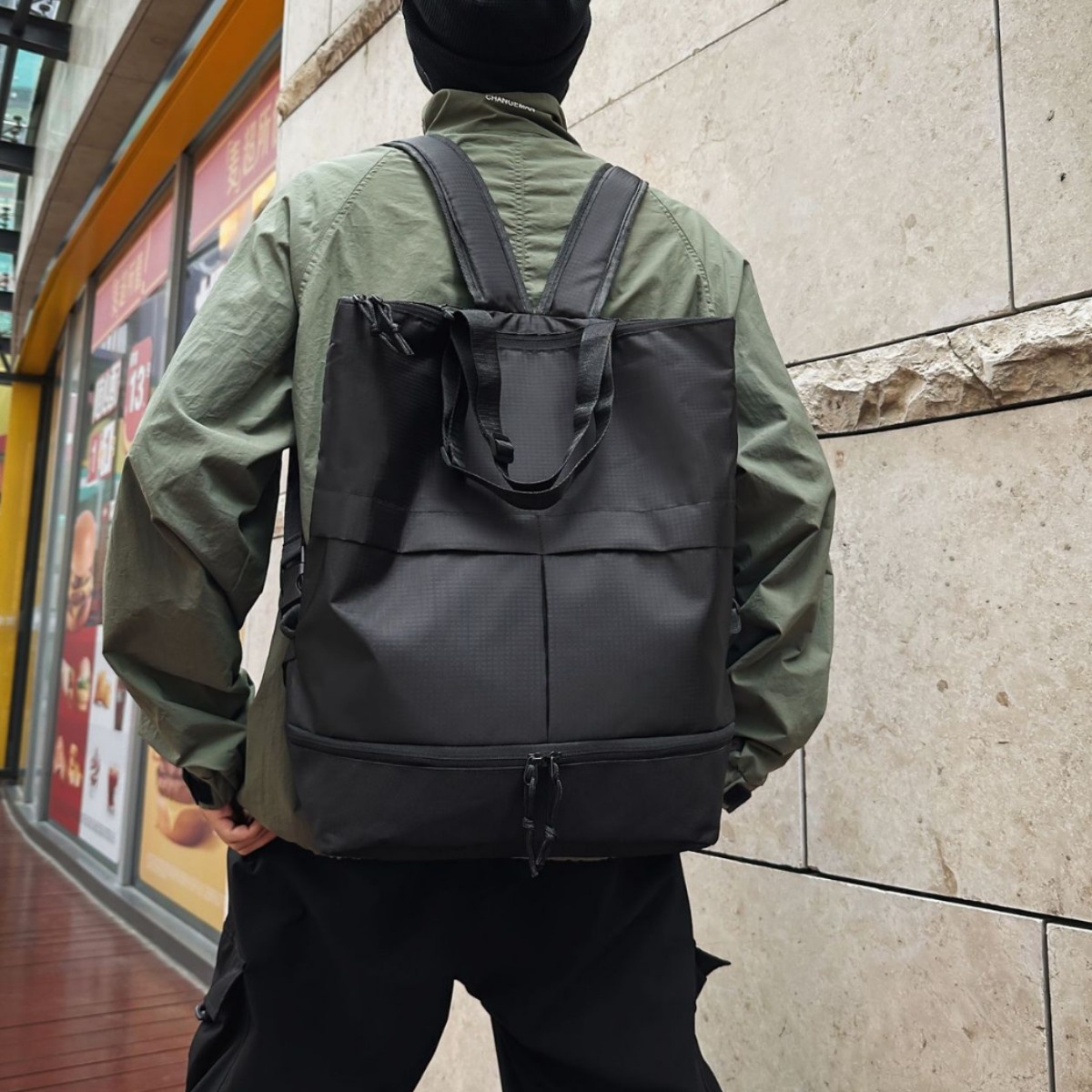 Zaino multifunzionale da uomo ActiveGo, grande capacità, impermeabile, per escursioni, alla moda, per studenti universitari, zaino per laptop_voghion.com