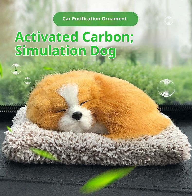 Décoration intérieure pour chat, sac en charbon de bambou, chien factice, fait main, créatif, pour voiture neuve, élimination du formaldéhyde_voghion.com