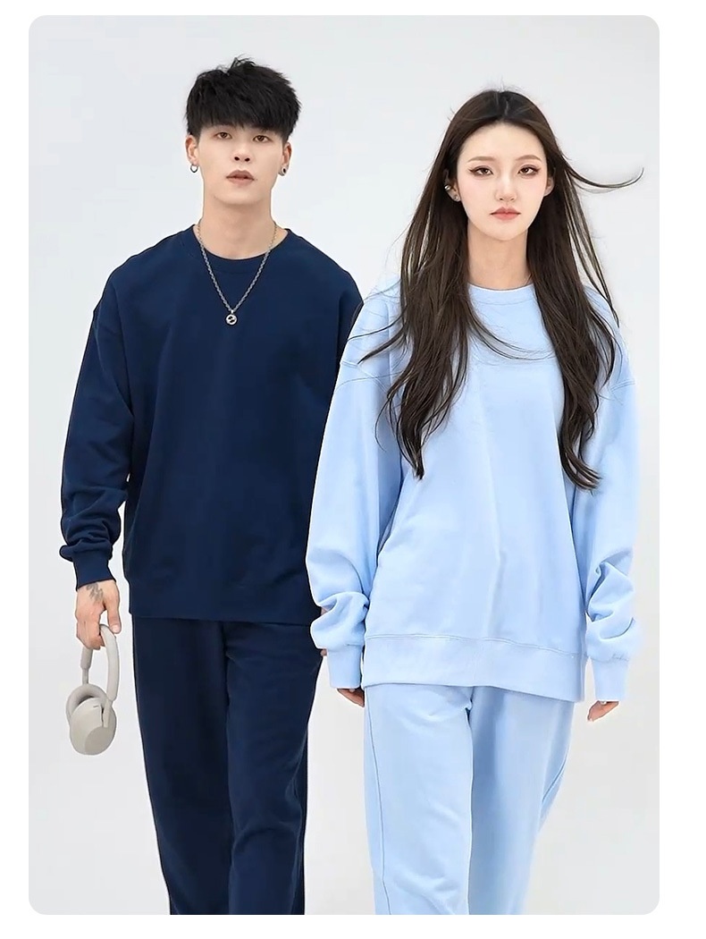 boy Boy Autumn 350g Pure Cotton Thick Men's American Style Trendy Brand Sweatshirt Custom Workwear Embroidery One Piece_voghion.com