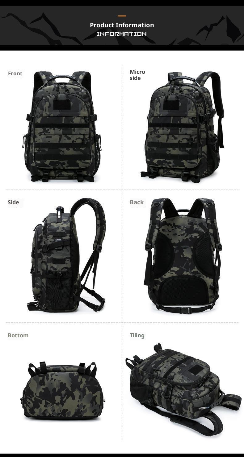 ActiveGo Men Outdoor Tactical Backpack Mountaineering Large Capacity Sports Camouflage School Camping Luggage Bag Air Cushion_voghion.com