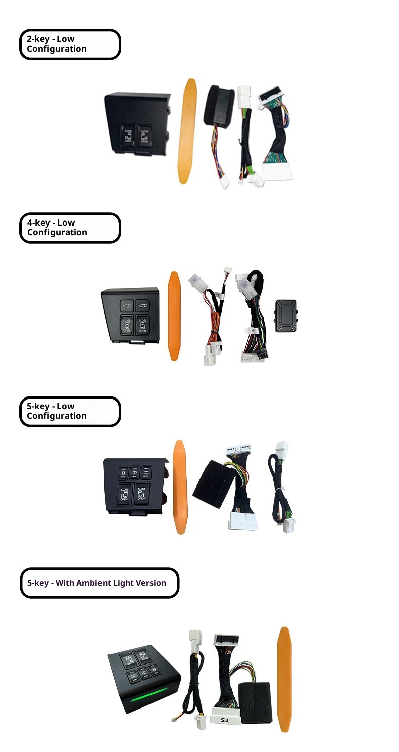 Applicabile a 24 modelli di interruttore della porta centrale a bassa configurazione della serie Alphard 40, per interni auto in vetro ALPHARD_voghion.com