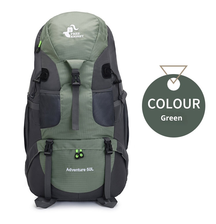 Zaino da alpinismo professionale ActiveGo da 50 litri, sportivo, unisex, di grande capacità, leggero, per escursionismo, arrampicata, viaggio_voghion.com