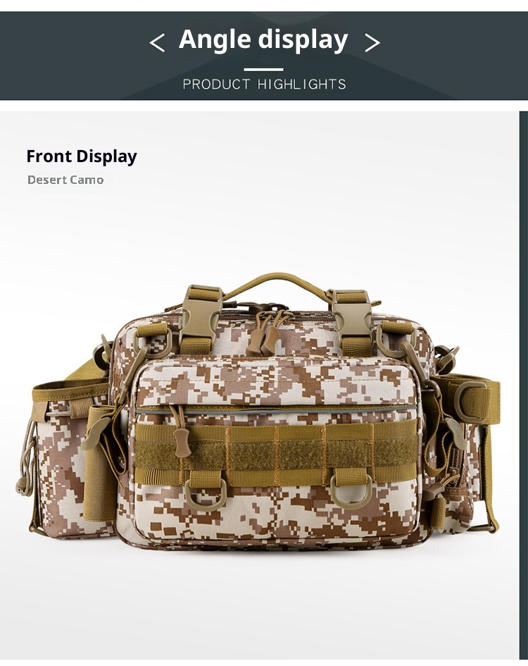 Zaino sportivo da uomo ActiveGo Lure, multifunzionale, con tracolla singola, mimetico, per attività all'aperto, borsa da pesca, grande_voghion.com