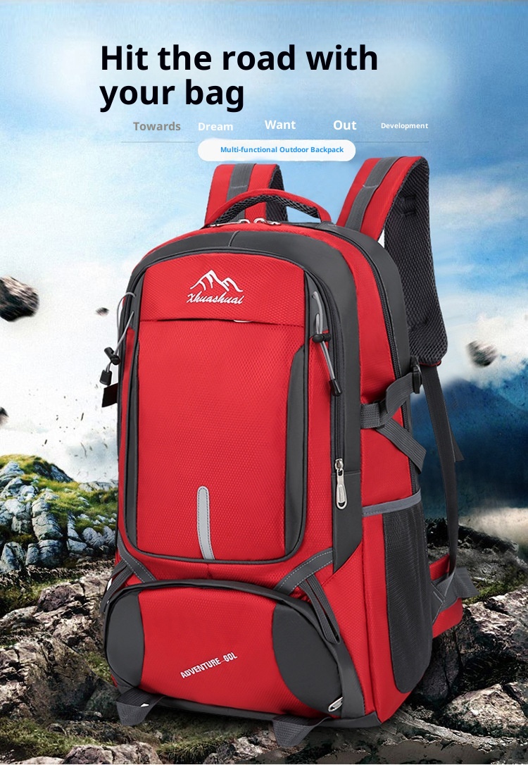 ActiveGo Outdoor Hiking For Men, Extra Large Capacity Camping Storage Backpack, Water-Resistant Leisure Travel Work Backpack_voghion.com
