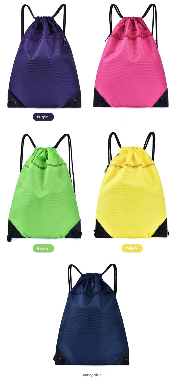 ActiveGo New Simple Pocket Backpack For Men And Women, Casual Travel Backpack, Lare Capacity Drawstrin Gym Sports Basketball_voghion.com