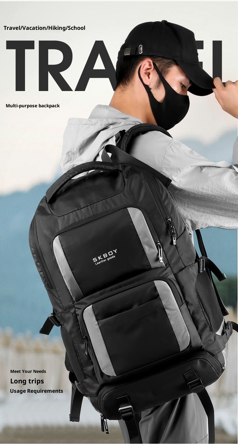 Zaino da viaggio per computer da uomo ActiveGo, borsa da viaggio per alpinismo e attività all'aperto, grande capacità_voghion.com