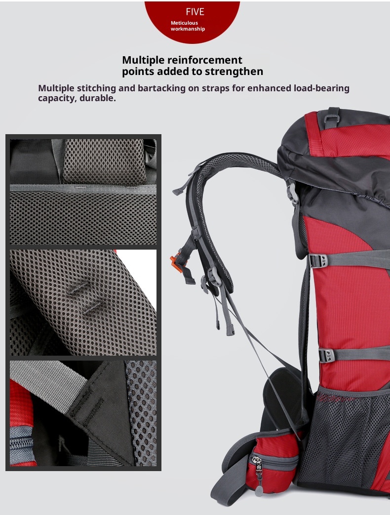 Zaino da viaggio per uomo ActiveGo, grande capacità, doppio spallaccio, impermeabile, per trekking, campeggio, escursioni, sport_voghion.com